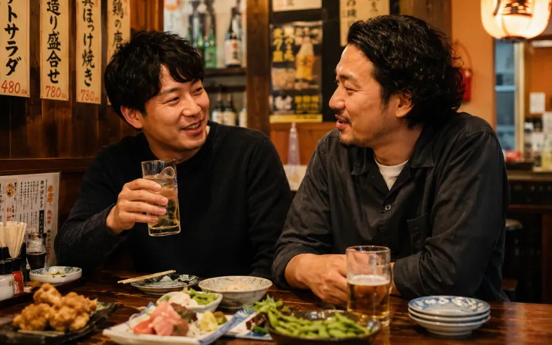 ほっともっとオーナー同士が助成金について情報交換している様子