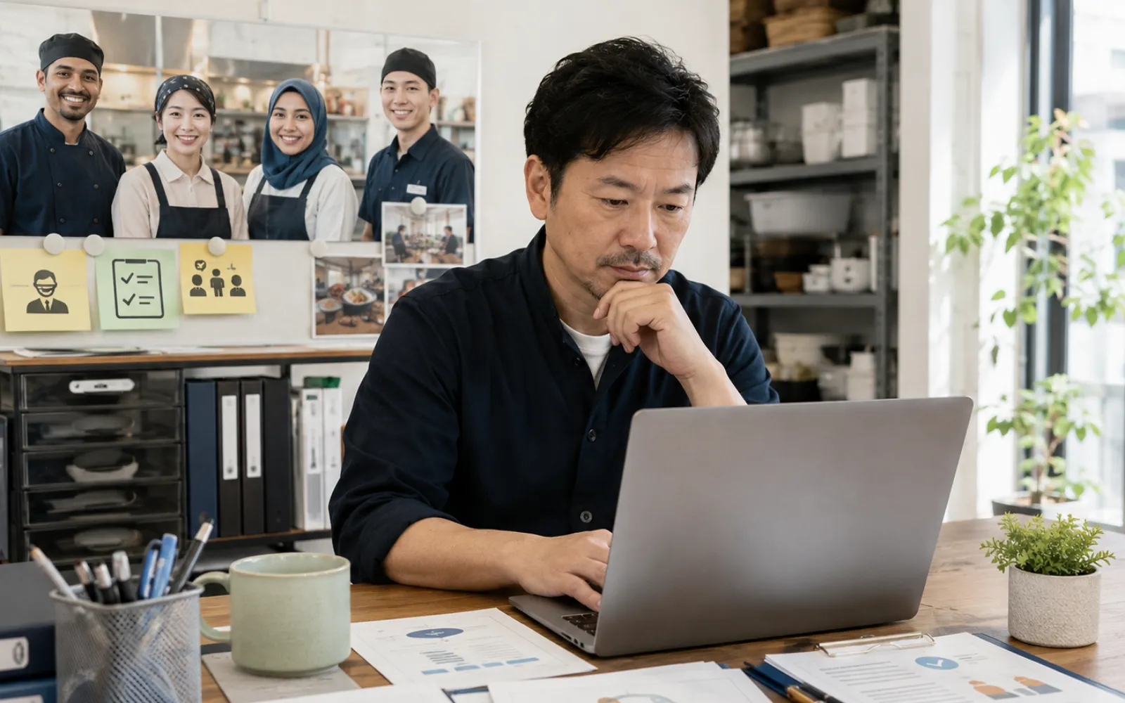 外国人クルーに適用できる助成金を調べるオーナーのイメージ