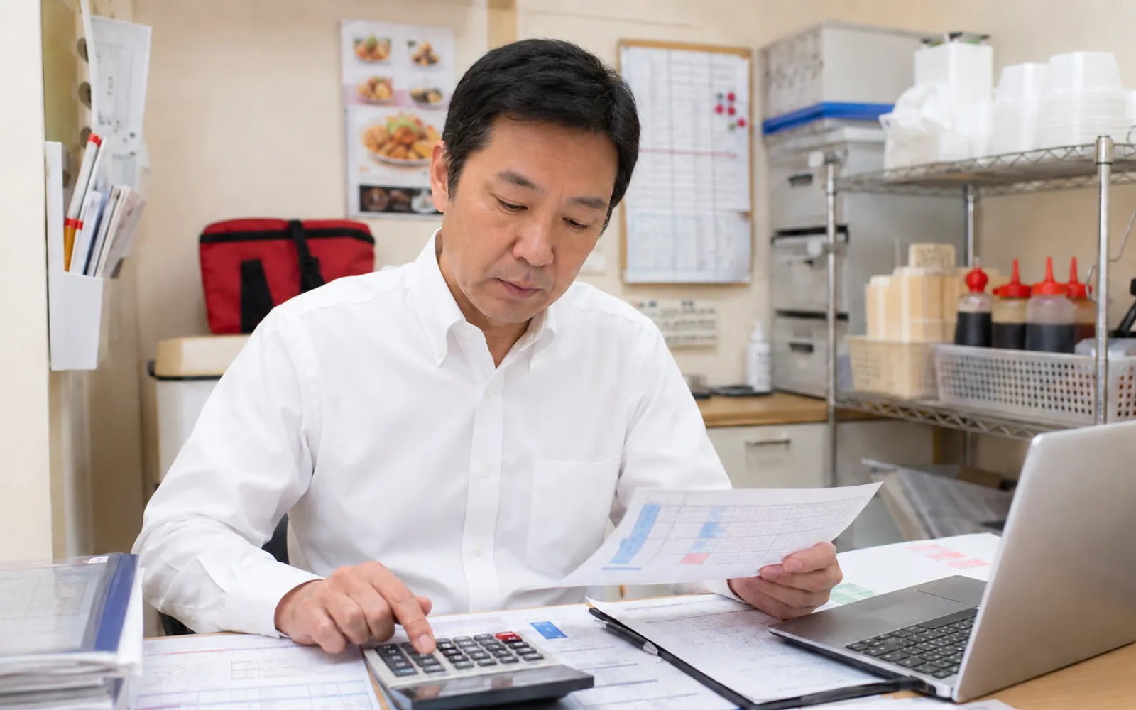 月額変更届の計算・確認をするほっともっとオーナーのイメージ