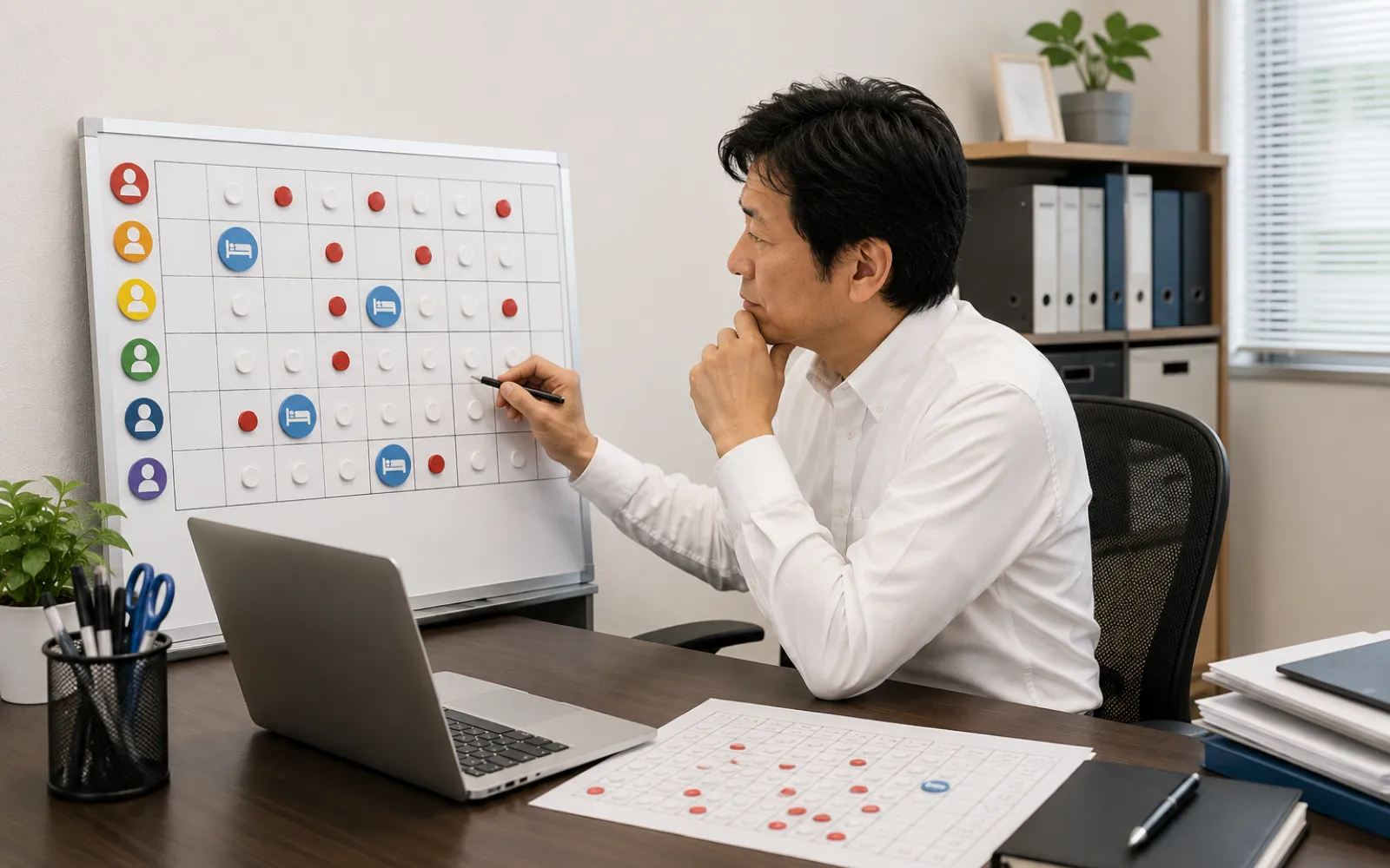 有給取得を組み込んだシフト表を作成するほっともっとオーナーのイメージ
