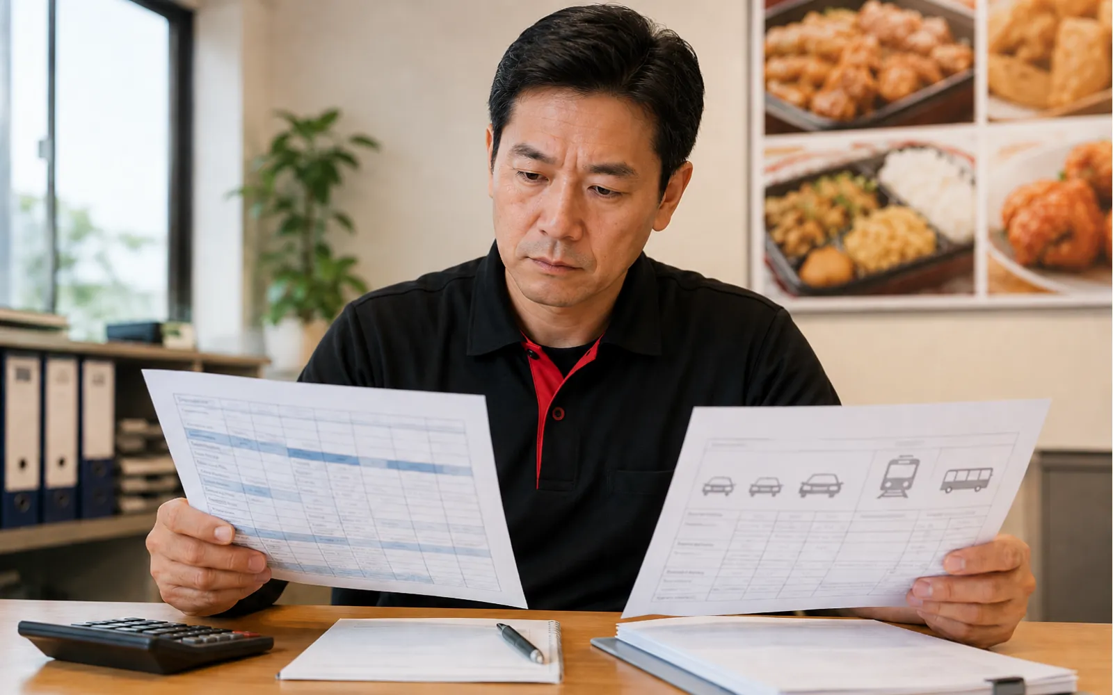 給与明細に交通費の処理を確認するほっともっとオーナーのイメージ