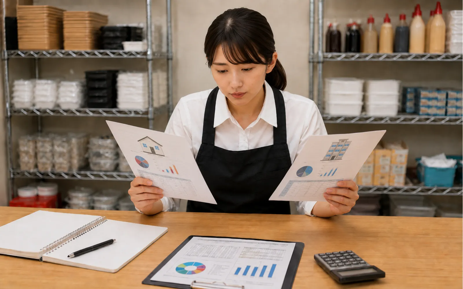 社宅あり・なしの家賃負担の違いを比較しているほっともっとオーナーのイメージ