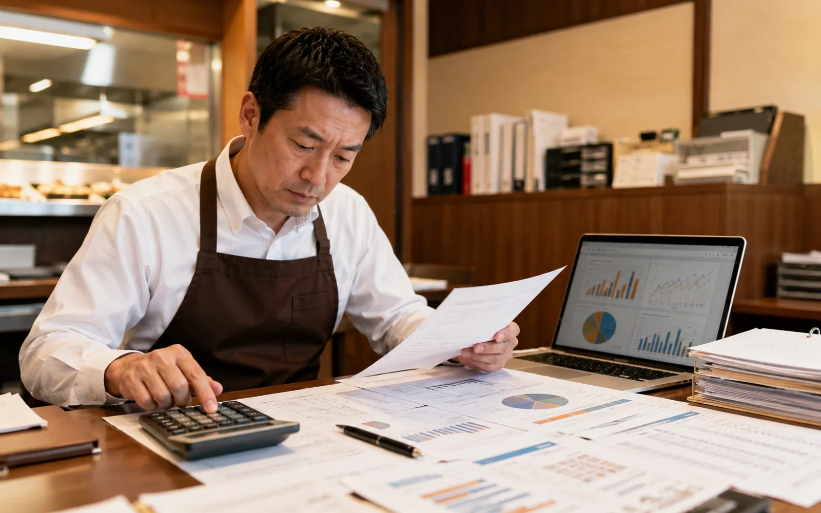 売上と利益の関係を数字で確認するほっともっとオーナーのイメージ