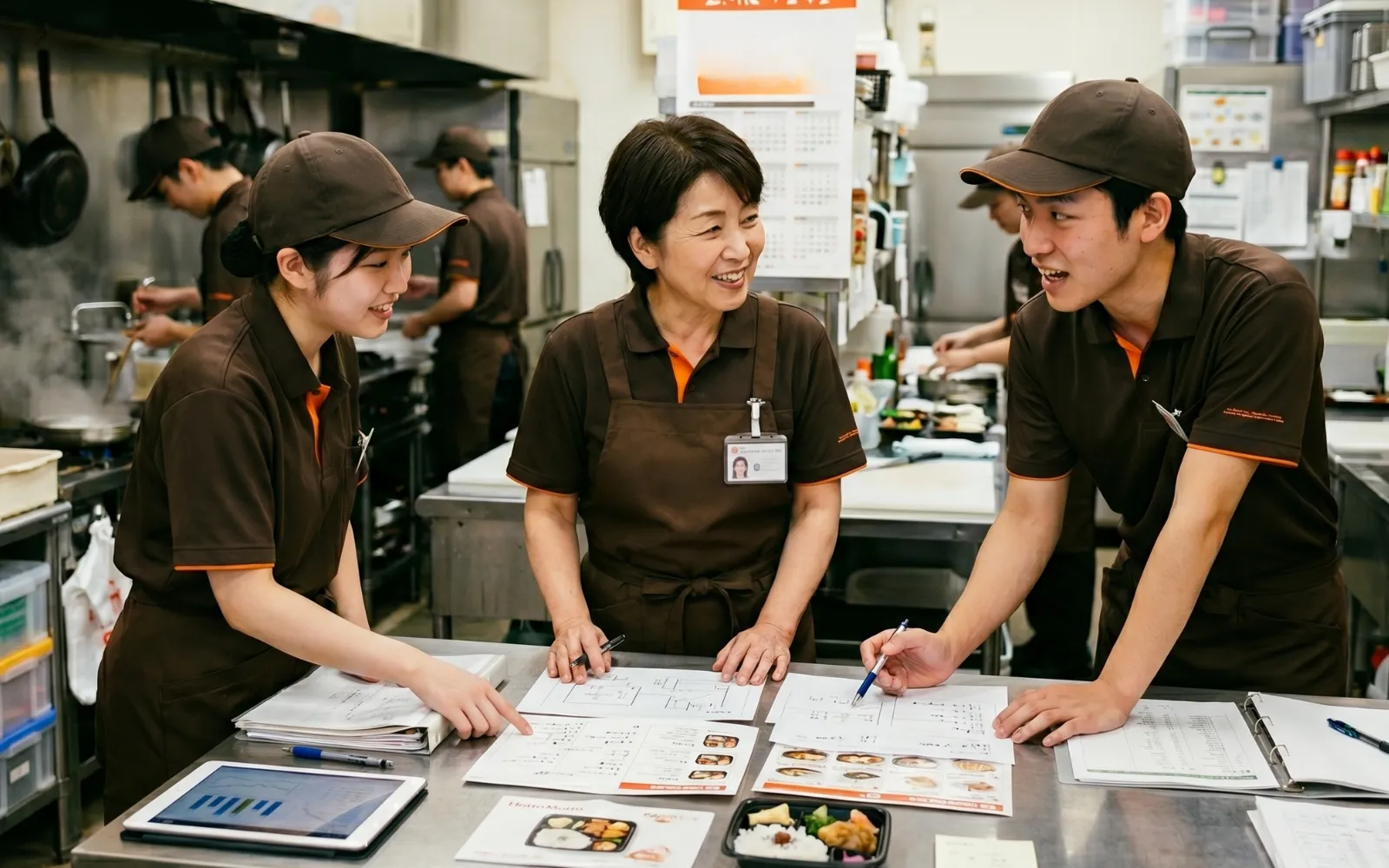 改善サイクルに取り組む飲食店の現場イメージ