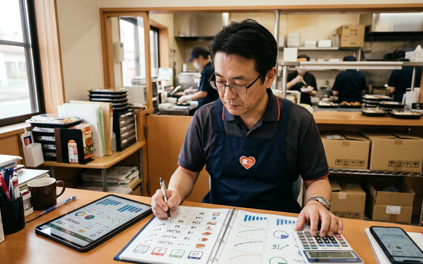 週次の数字を確認するほっともっとオーナーのイメージ