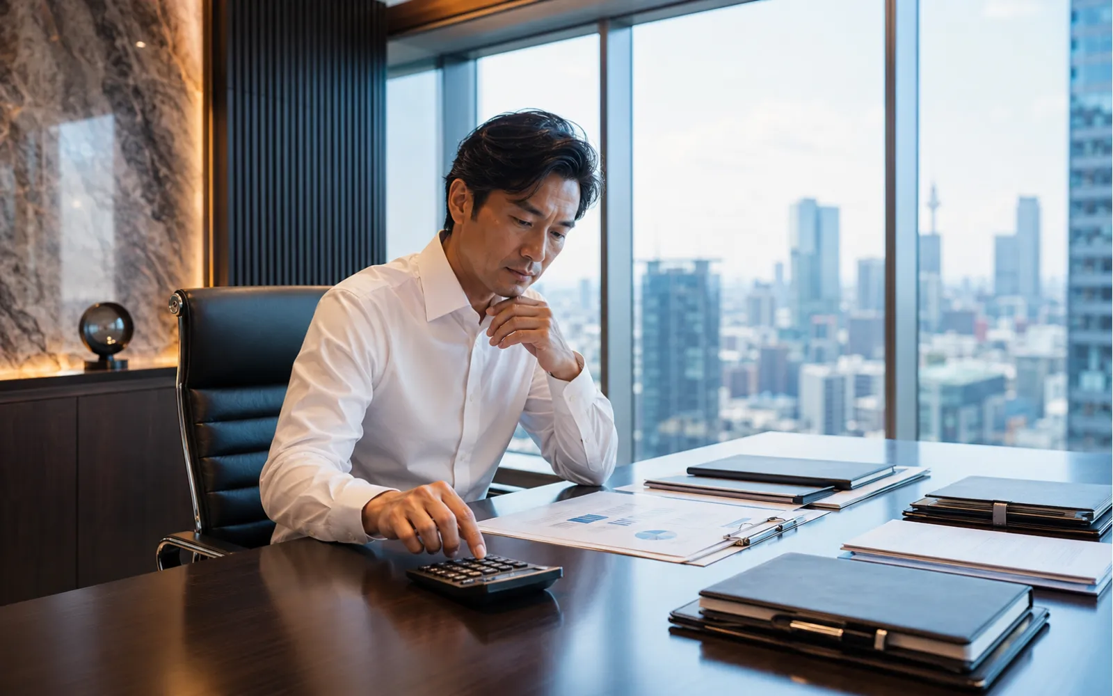 役員報酬の金額を電卓でシミュレーションするほっともっとオーナーのイメージ