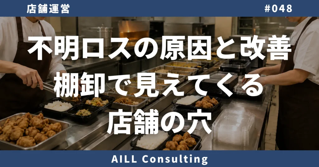 「不明ロスの原因と改善｜棚卸で見えてくる店舗の穴」AILLコンサルティング ブログ#048