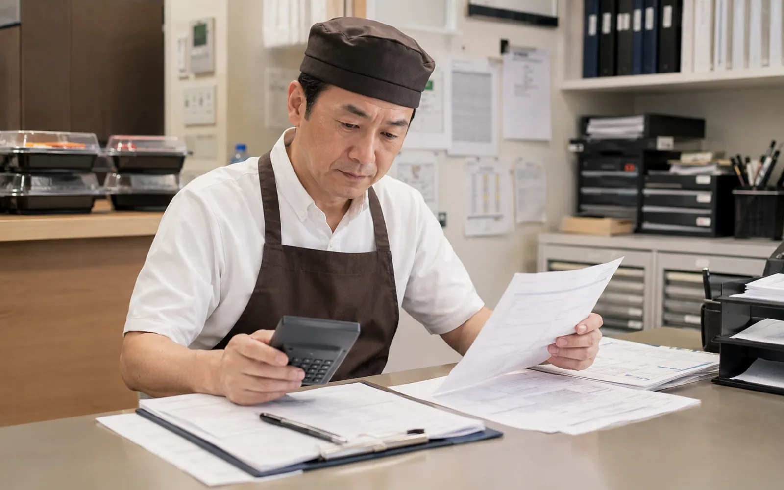 電卓で傷病手当金の支給額を計算するほっともっとオーナーのイメージ