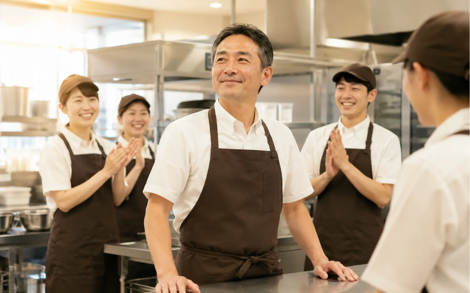 療養を終えて店舗に復帰するほっともっとオーナーのイメージ