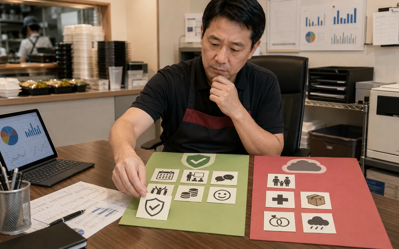 離職理由を「防げる」「防げない」に分類するほっともっとオーナーのイメージ