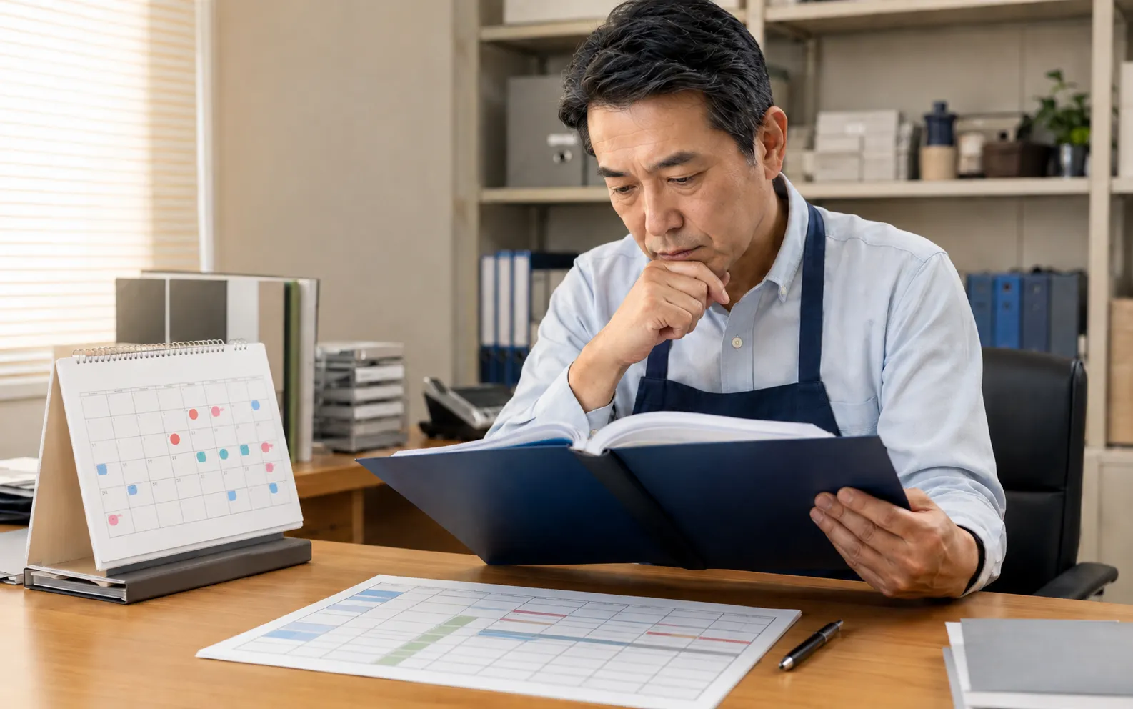 就業規則に休日の規定を確認するイメージ